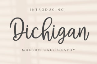 Dichigan: A Handwritten Font for Crafters and Product Creators